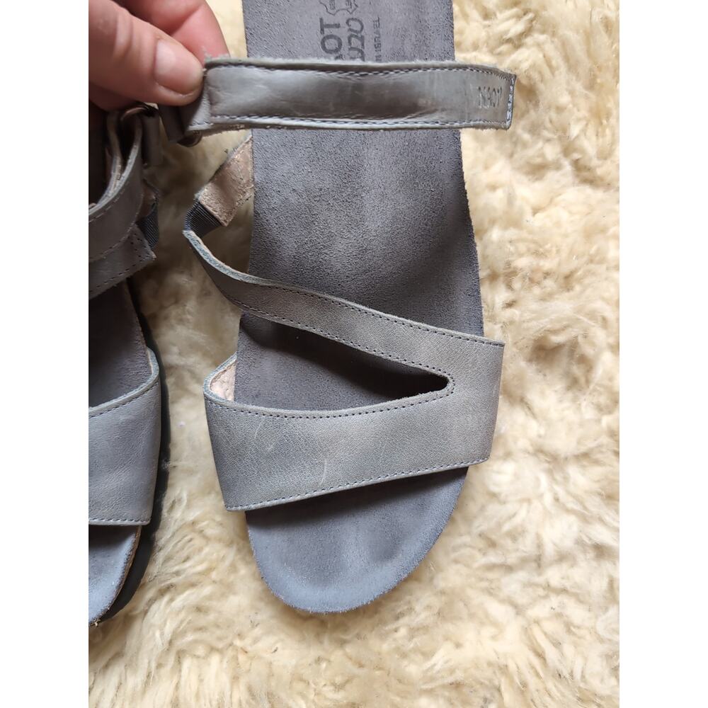 NAOT Womens Gabriela Slide Wedge Sandals Size 11 / 42 Gray Nubuck Leather Israel - Picture 5 of 12
